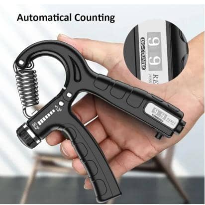 Hand Gripper Counter /Adjustable Resistance Automatic Counting Non-Slip Hand Grip Strength Trainer Fingers Wrist Forearm Exerciser Workout Gear Home Gym Exercise Equipment