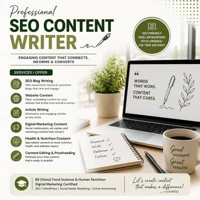 SEO Content Writer | Blog & Article Writing Services