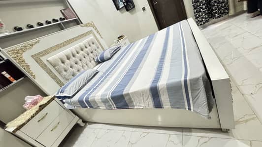 Beautiful King Size Bed with 2 Side Tables