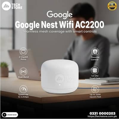 Google Nest Wifi AC2200 – Mesh WiFi System H2D Wifi Router