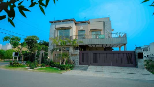 One Kanal Corner Brand New Luxury Ultra-Modern Design Most Beautiful Full Basement Bungalow For Sale At Prime Location Of DHA Lahore Near To Park masjid & Commercial Market.