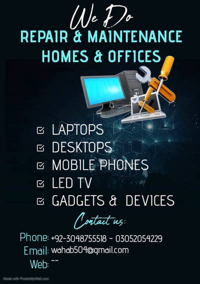 LAPTOP/DESKTOP SYSTEM & LED TV REAPIRING