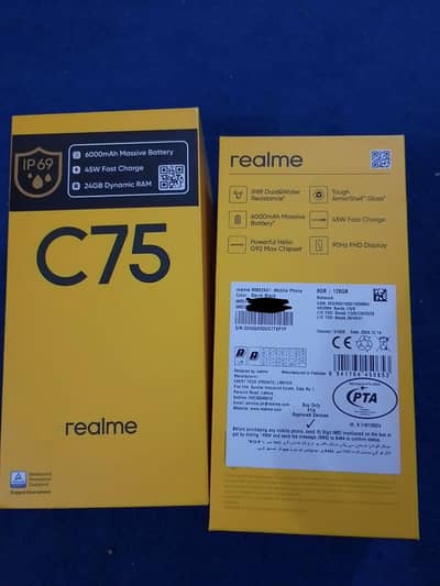 Realme C75 8/128 PTA APPROVED WITH BOX