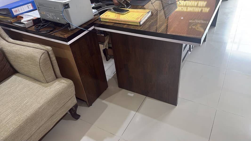 2 Office Table with side table 1