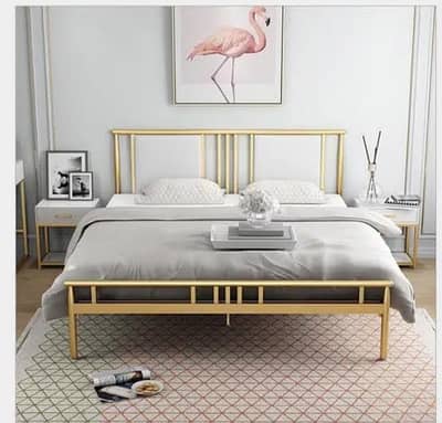Double bed//Iron Bed Set//Queen bed//iron Furniture//03092056793