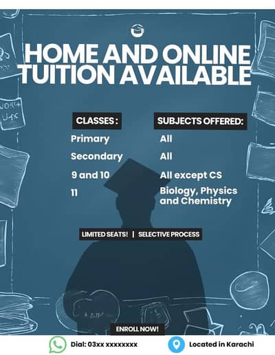 Male Home Tutor, and Tuition Center