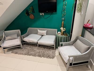 4 seater wooden sofa set