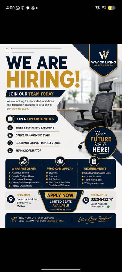  Office Staff Required – Male/Female