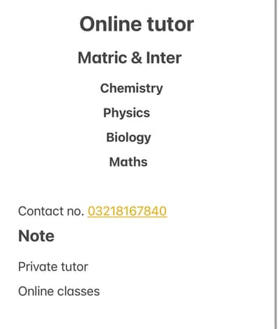Online tutor