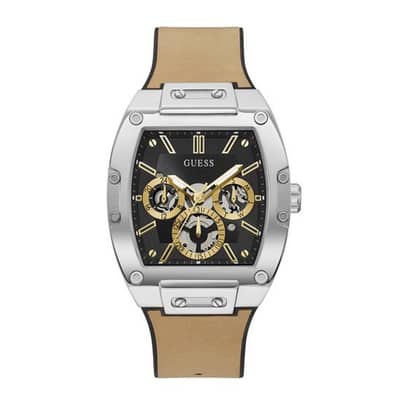 Guess Men's Quartz Beige Silicone & Leather