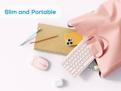 OMOTON Bluetooth Keyboard and Mouse Set for iPad Pro and iPhone