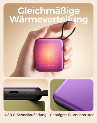 OCOOPA Electric Hand Warmers 2 Pack USB Rechargeable Portable Warmers