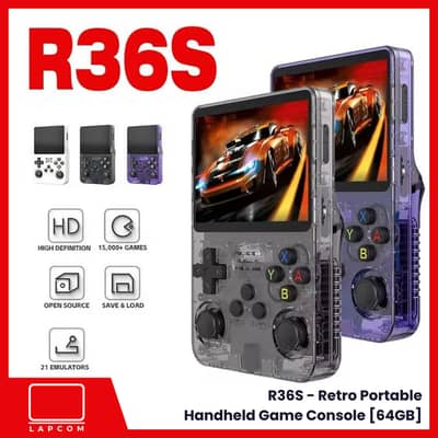 R36S – Retro Portable Handheld Game Console | 64GB | 15,000+ Games