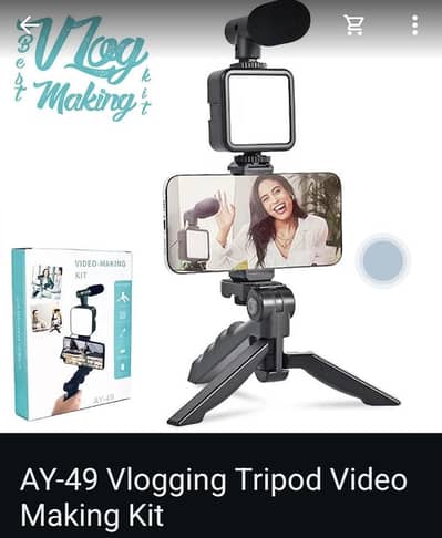 AY 49 Vlogging Tripod Video making kit