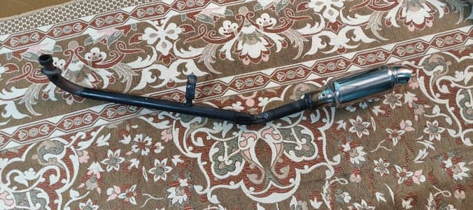 Motorcycle Exhaust Silencer Pipe with Chrome Muffler – High Quality