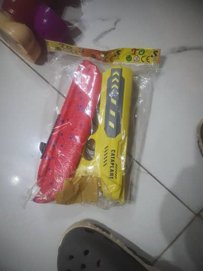 Kids Plastic Plane Launcher Gun Toy – Airplane Shooter Fun Toy Set