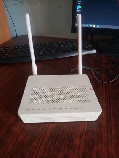 original wifi router with original power cable and fiber port