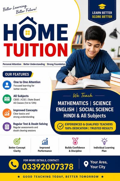 HOME TUITION AVAILABLE IN HYDERABAD