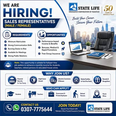 Sales Representative required | Sales Jobs | Staff Required