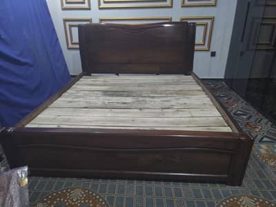 Full Size Bed With Two Side Tables (Almost New)