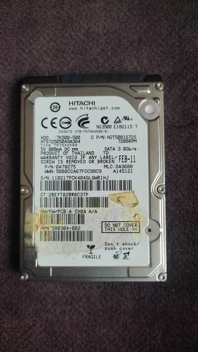 Brand New 500 gb Hitachi hard drive compatible with PC and and laptop