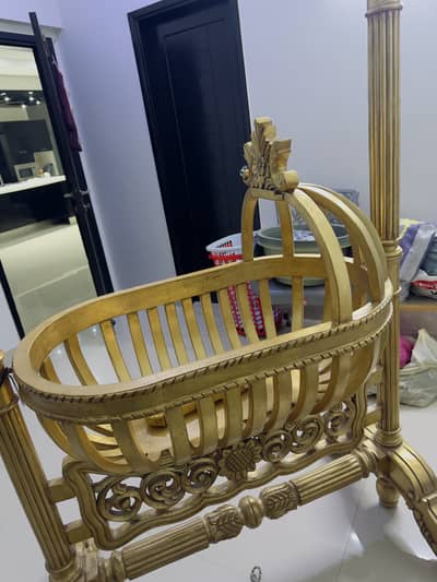Royal Style Wooden Baby Cot – Comfortable & Secure