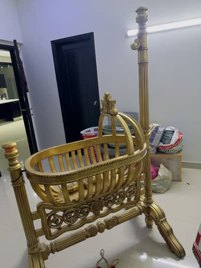Royal Style Wooden Baby Cot – Comfortable & Secure