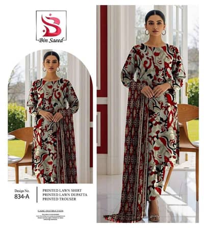Bin Saeed 3 piece printed lawn
