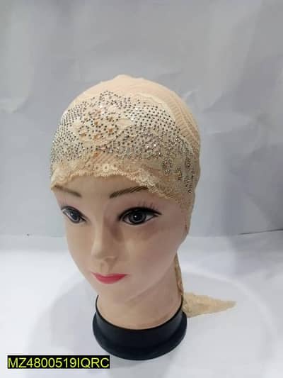 Elegent stone Embellished hijab cap for women