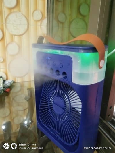 mini ac cooling fan with smoke