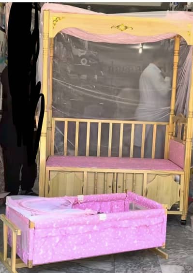 Baby cot and nest with net and swing