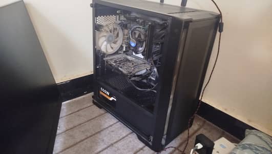 High end gaming pc with omen monitor 27inch and cables