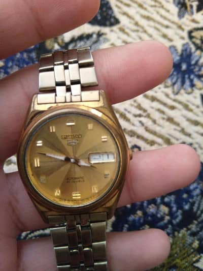 Original Seiko 5 Automatic 21 Jewels Gold Watch – Made in Japan