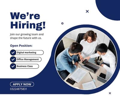 NEED STAFF FOR OFFICE WORK AND ONLINE WORK