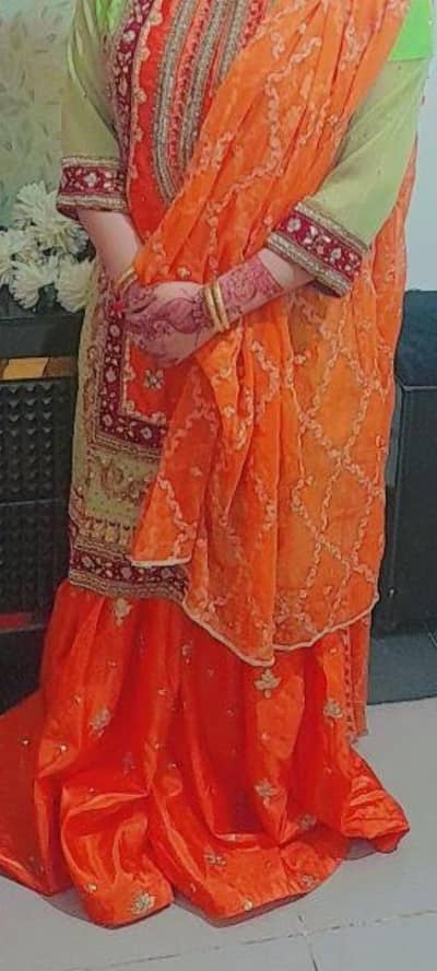 mehndi gharara dress