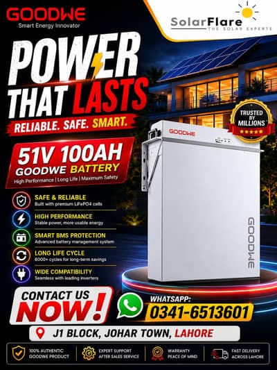GoodWe 51v 100ah Lithium Battery Lifepo4 | 10 Years Warranty