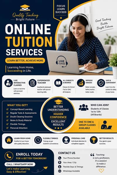 online tuition services Available