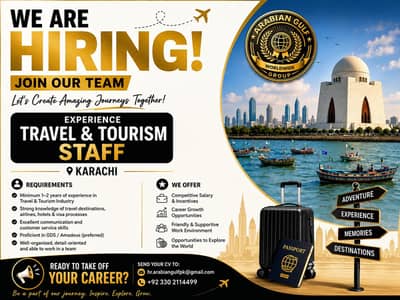 HIRING STAFF FOR TOURISM & HR