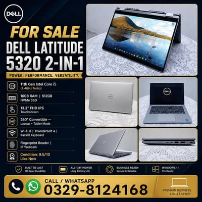  Dell Latitude 5320 2-in-1 | 360° Convertible |Touchscreen| Like New