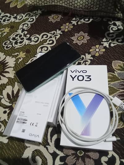 Vivo Y03 opn box with charger cable total original