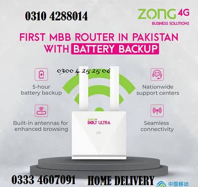 Zong 4G Bolt ULTRA Router Modem LAN PORT + Ethernet ports ALL NETWORK