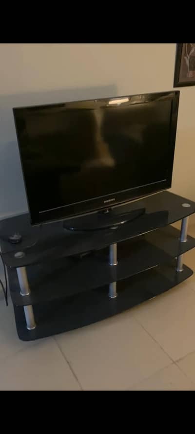 Samsung LCD tv and table