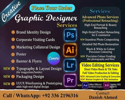 Graphic Designing & Photo Editing Services