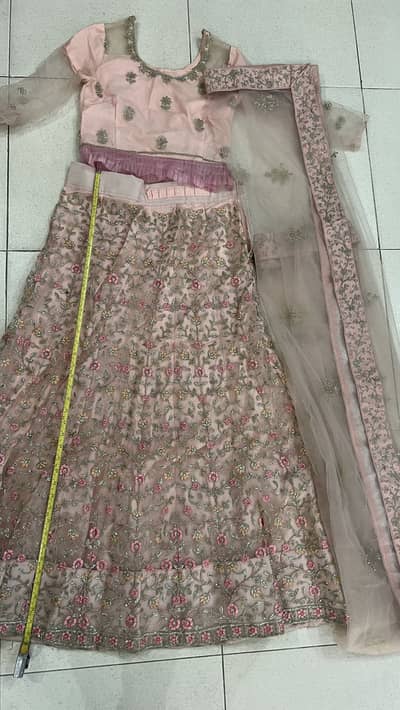 Beautiful Pink Embroidered Lehenga Choli with Dupatta 