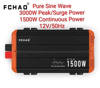 FCHAO 12V DC TO AC OFF-GRID 220V 1500W-3000W Inverter Wrkd with Batry