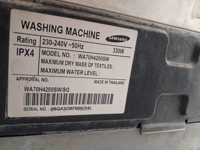 Samsung fully Automatic washing machine