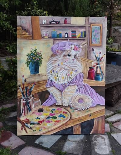 cat painting