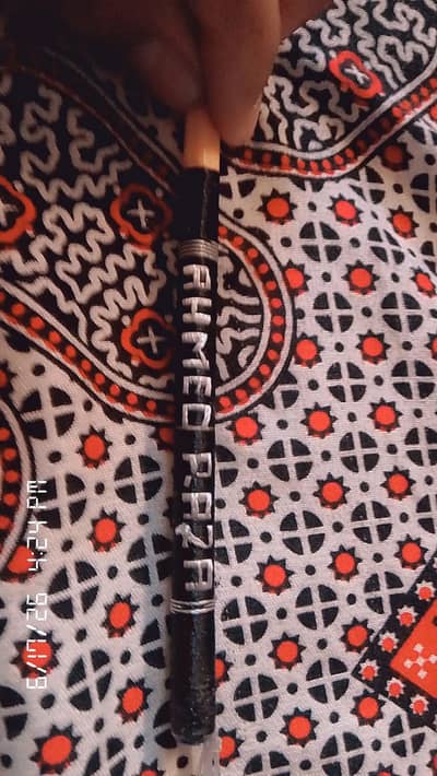 Pen  decorated with thread with your name on it