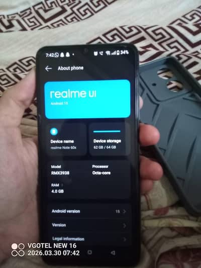Realme Note 60x urgent sale