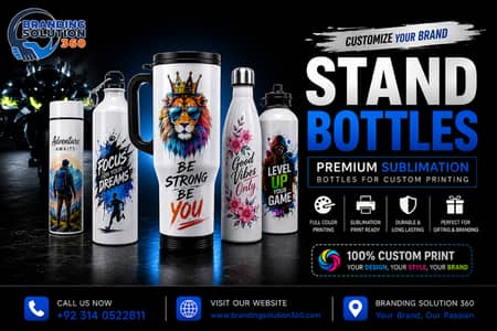  Customized Sublimation Printed Water Bottle   Apni pasand ki Photo,